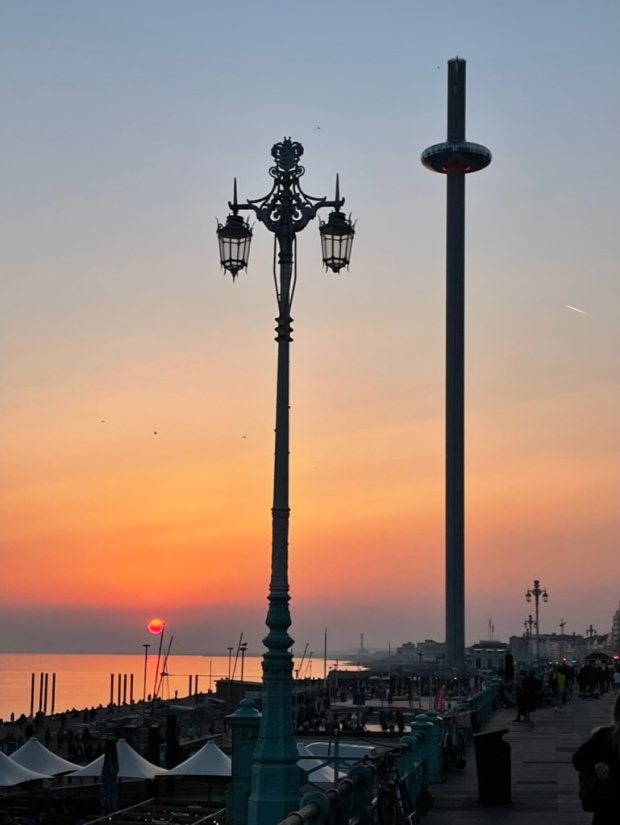 Brighton seafront at dusk